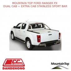 FORD RANGER PX DC + EC STAINLESS SPORT BAR - ACCESSORY FOR MOUNTAIN TOP ROLL